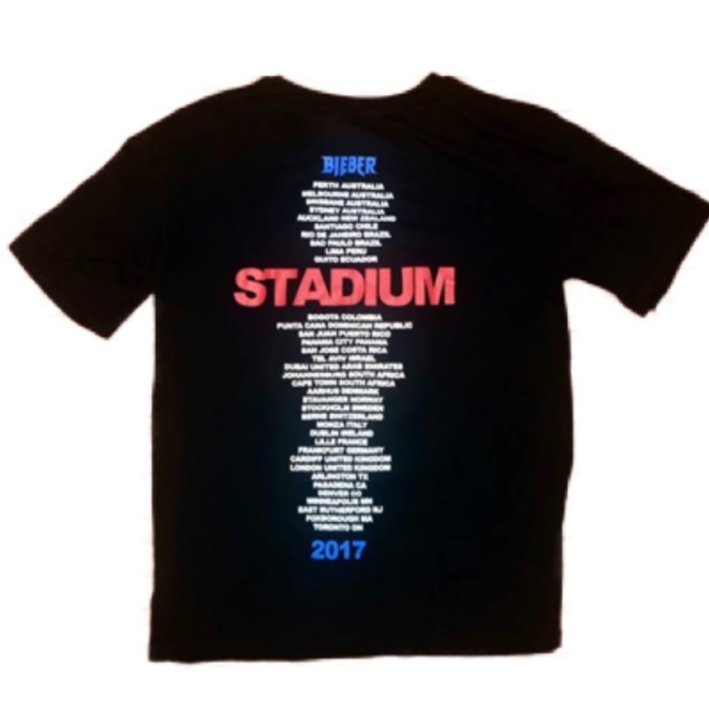 2017 Justin Bieber Stadium Tour JB Shirt